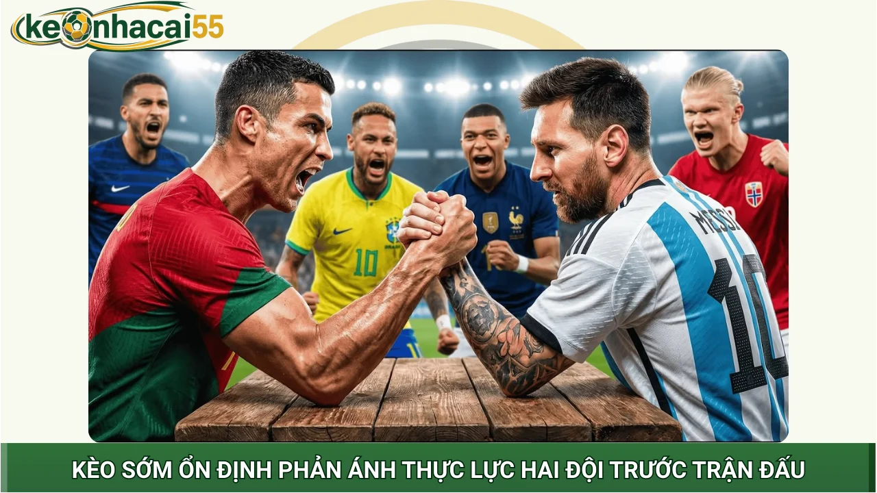 Kèo sớm ổn định phản ánh thực lực hai đội trước trận đấu Kèo sớm ổn định phản ánh thực lực hai đội trước trận đấu